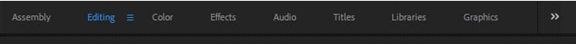 Premiere Pro Workspace Presets