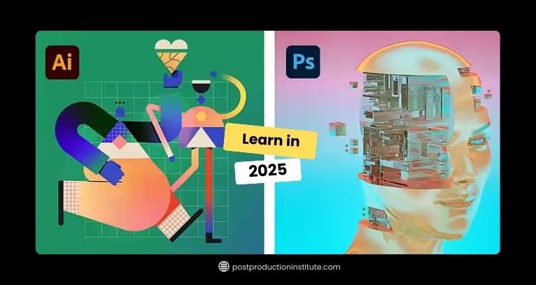 Learn Photoshop and Adobe Illustrator in 2025 at Post Production Institute